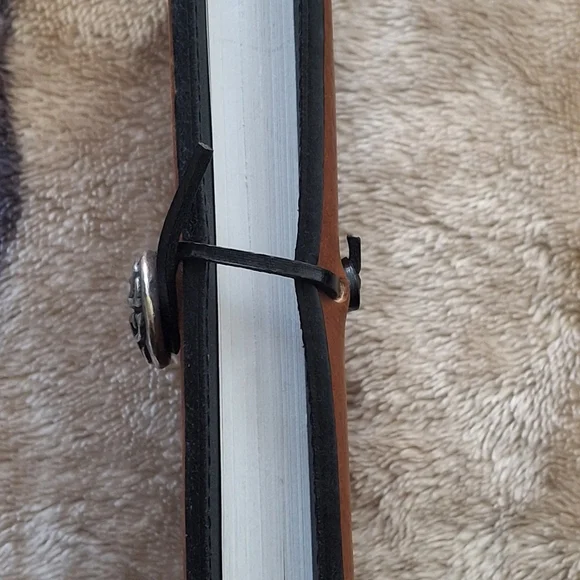 Oberon Brown Leather Book Journal Cover Y Celtic Knot Design - Picture 3 of 4